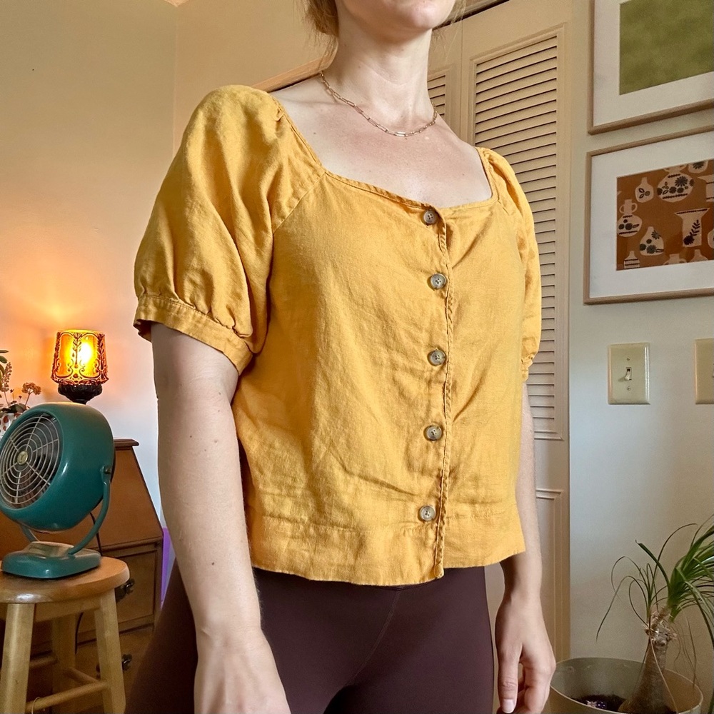 Everlane Linen Top